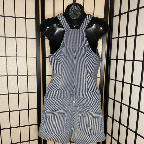 Striped Denim Overalls - Picture 2 of 12